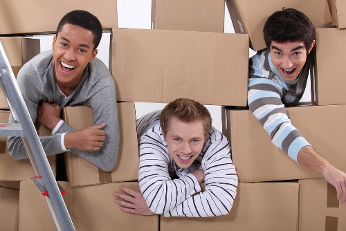 Moving boxes and packed items during a Goodmayes relocation